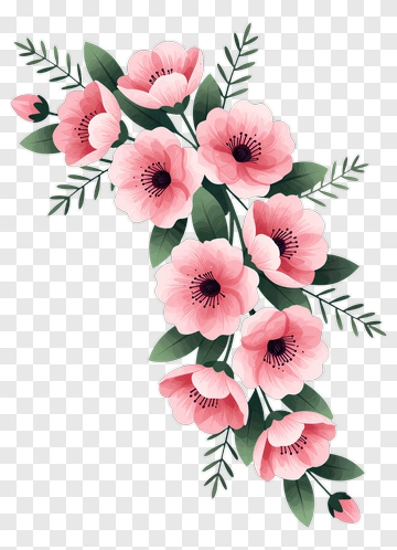 Pink Floral Arrangement PNG