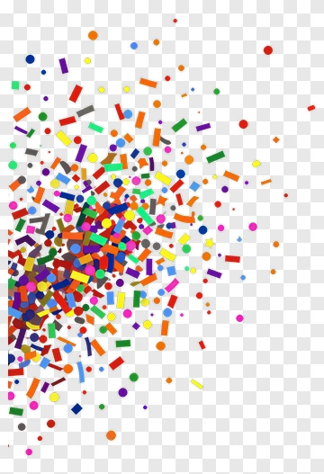 Colorful Confetti Burst PNG