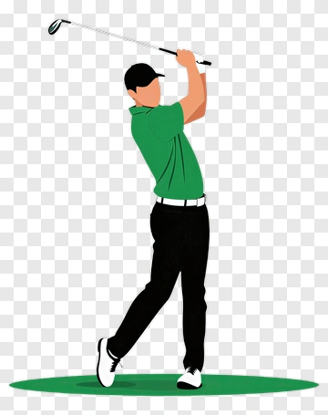 Golfer Swinging A Club PNG