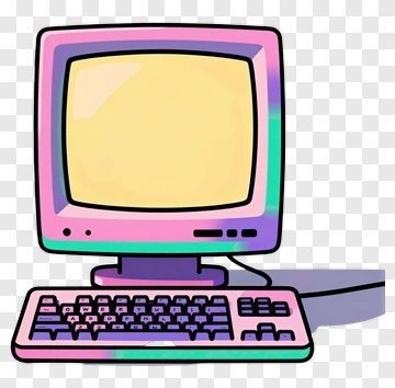 Colorful Cartoon Computer PNG