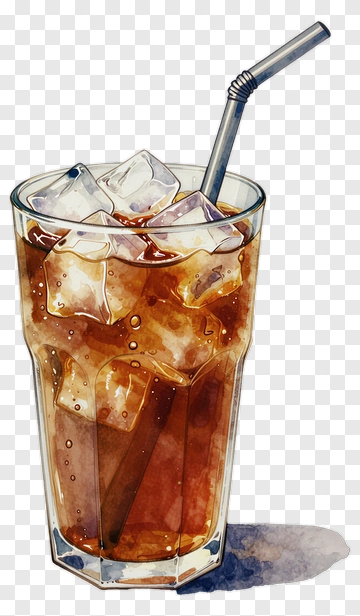 Glass Of Iced Tea With Straw PNG