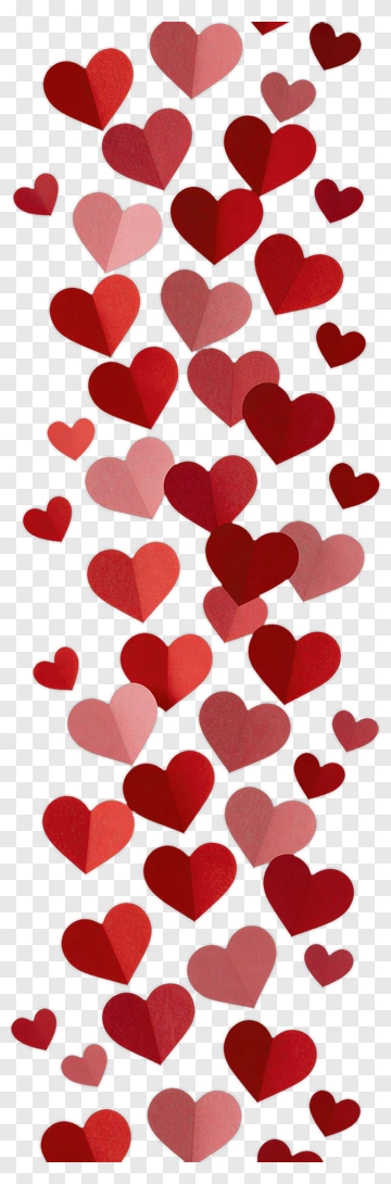 Colorful Hearts Decoration PNG