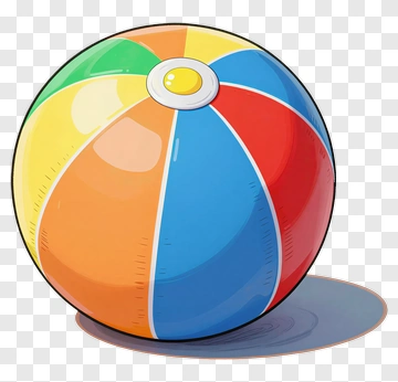 Colorful Beach Ball PNG