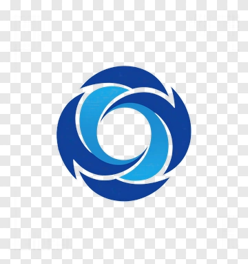 Blue Circular Logo Design PNG