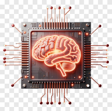 Brain Integrated With Circuit Board PNG