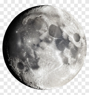 Realistic Moon With Craters And Surface Details PNG
