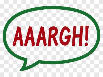Speech Bubble With Aaargh! PNG