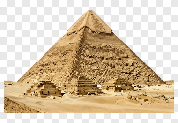 Great Pyramid Of Giza With Surrounding Structures PNG