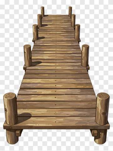 Wooden Dock With Pillars PNG