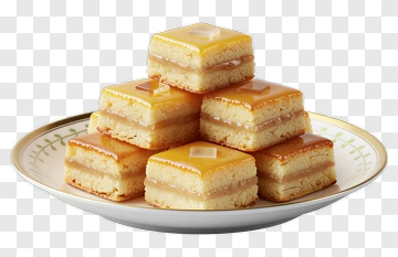Layered Dessert On A Plate PNG