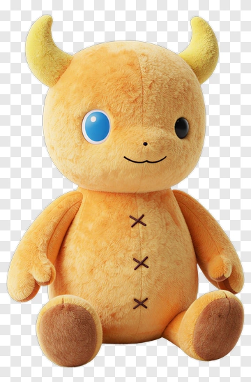 Plush Orange Monster Toy PNG