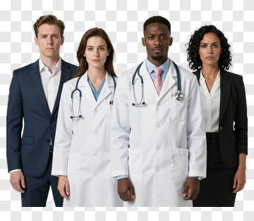 Medical Team In Professional Attire PNG