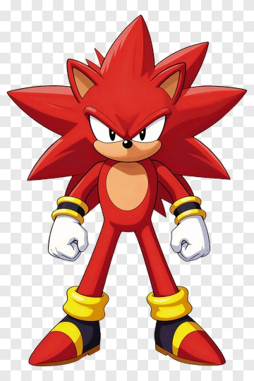 Red Hedgehog Character PNG