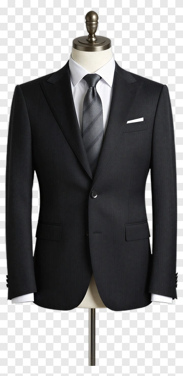 Black Suit With Tie PNG