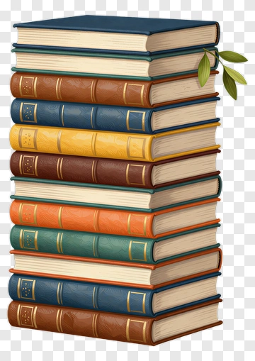Stack Of Colorful Books PNG