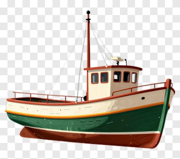 Fishing Boat Illustration PNG
