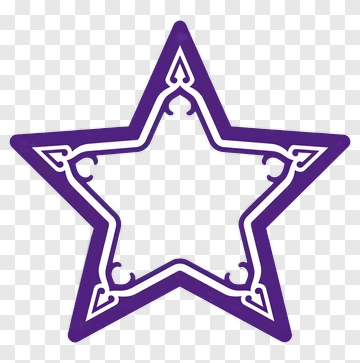 Purple Star Outline PNG