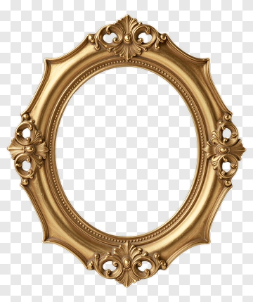 Vintage Gold Picture Frame PNG