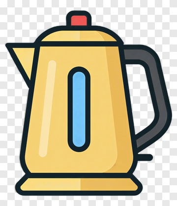 Yellow Electric Kettle PNG