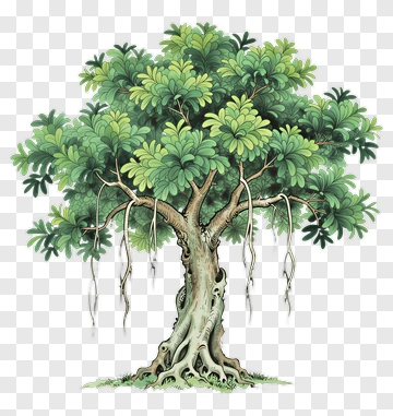 Detailed Tree With Lush Green Foliage PNG