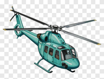 3D Helicopter PNG