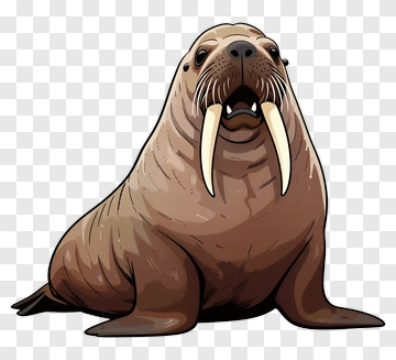 Cartoon Walrus PNG