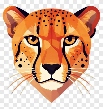 Stylized Cheetah Head PNG