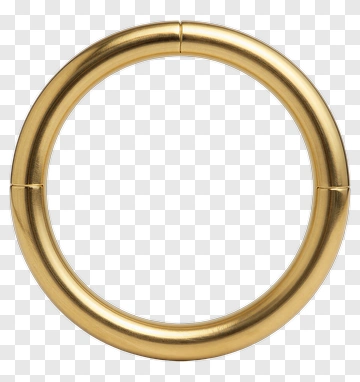 Gold Circular Frame PNG