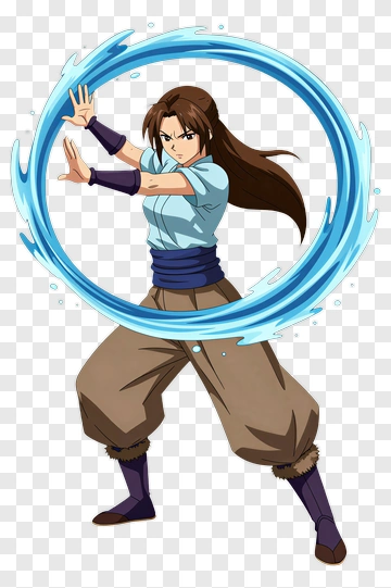 Waterbender Woman Creating A Water Circle PNG