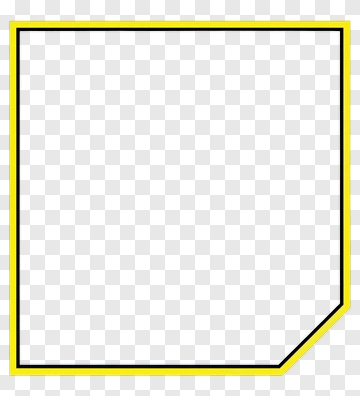 Yellow And Black Framed Square PNG