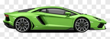 Green Sports Car PNG