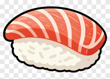 Cartoon Sushi Roll PNG