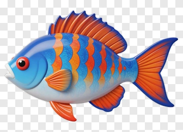 Colorful Cartoon Fish PNG