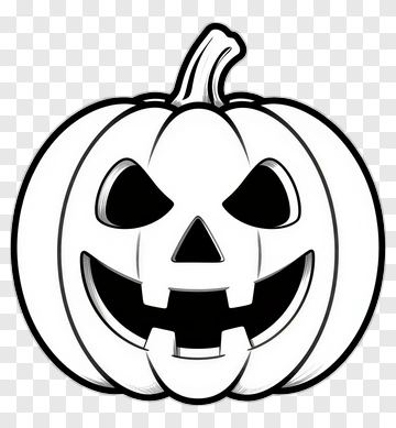 Halloween Pumpkin With A Grinning Face PNG