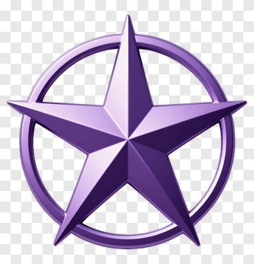 Purple Star Emblem PNG