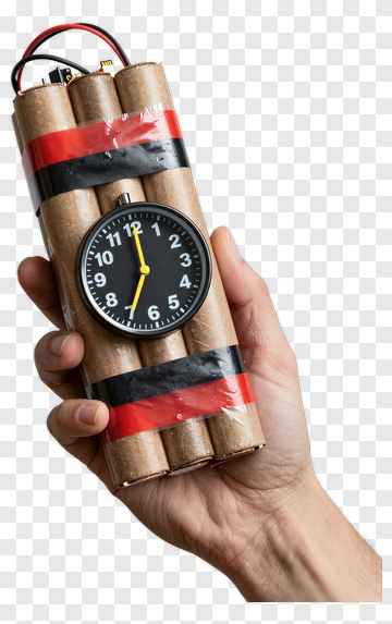 Hand Holding A Time Bomb PNG