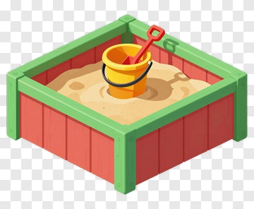 Sandbox With Bucket And Shovel PNG