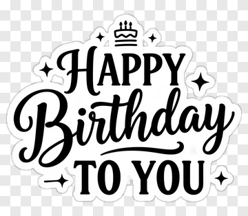 Happy Birthday To You PNG