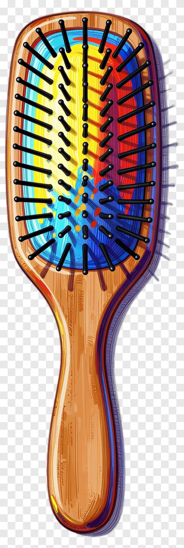 Colorful Hair Brush PNG