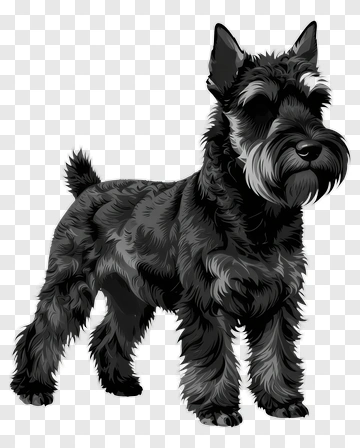 Black Schnauzer Dog PNG