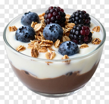 Yogurt Parfait With Berries And Granola PNG