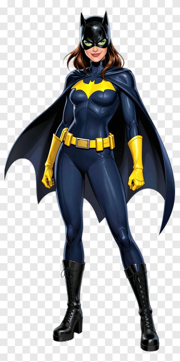 Batgirl Standing In Costume PNG