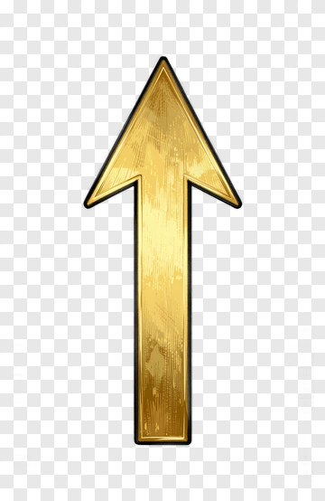 Golden Arrow Symbol PNG