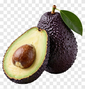 Avocado With Half Exposed Seed PNG