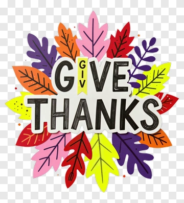 Thanksgiving Give Thanks Decoration PNG