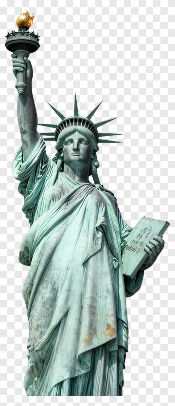 Statue Of Liberty Holding A Torch And Tablet PNG