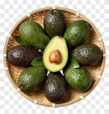 Basket Of Avocados PNG