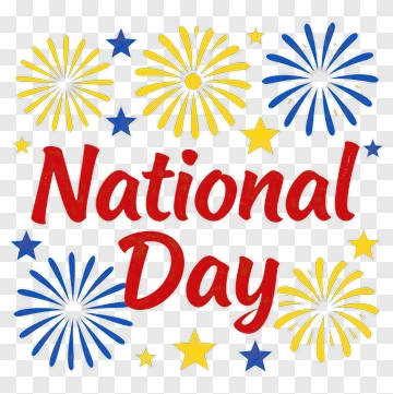 National Day Celebration With Fireworks PNG
