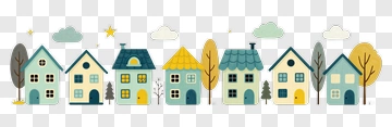 Colorful House Illustration PNG