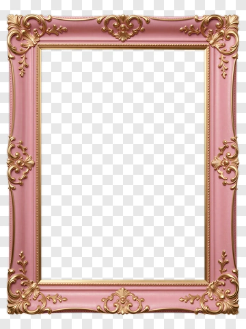 Pink Ornate Picture Frame PNG